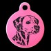 Dalmatian Engraved 31mm Large Round Pet Dog ID Tag